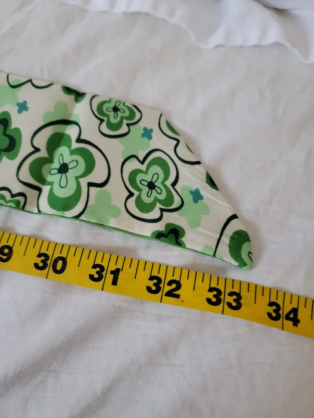 Green Floral Ribbon Scarf - Home Accents